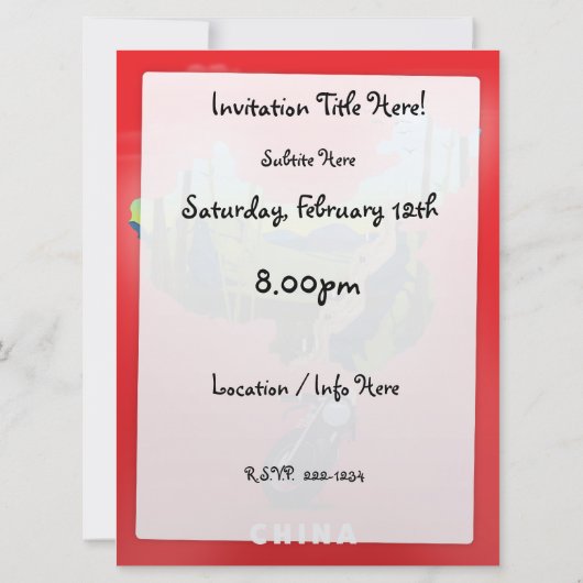 China Afbeelding reisposter Kaart (Achterkant)