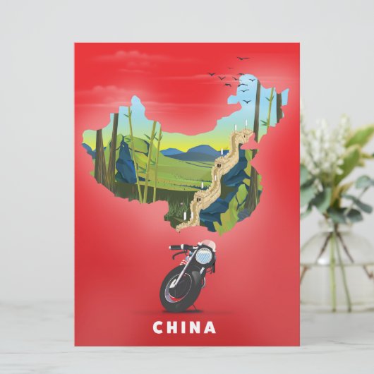 China Afbeelding reisposter Kaart (Staand voorkant)