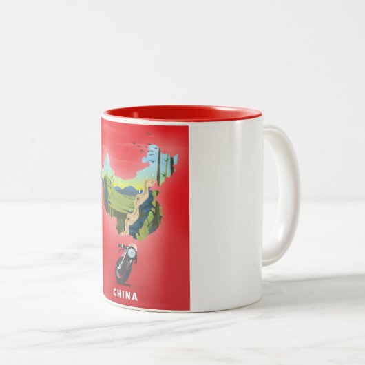 China Afbeelding reisposter Tweekleurige Koffiemok (Voorkant rechts)