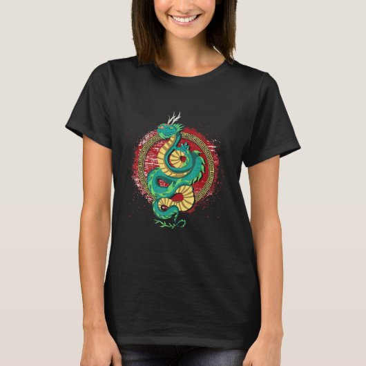 China Asia Mythical Creature Fantasy Animal Chines T-shirt (Voorkant)