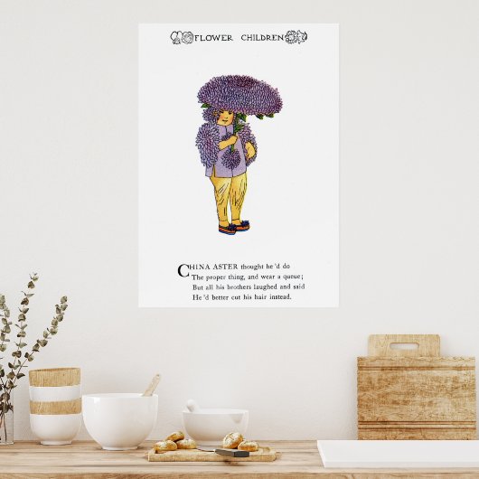 China Aster Poster (Keuken)