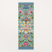 china aziatisch boeket roze op aqua blauw yogamat (Voorkant)