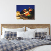 China, Badaling, Grote Muur, uitzicht op Canvas Afdruk (Insitu (Slaapkamer))