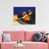 China, Badaling, Grote Muur, uitzicht op Canvas Afdruk (Insitu (Woonkamer))