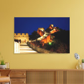 China, Badaling, Grote Muur, uitzicht op Canvas Afdruk (Insitu (Woonkamer))