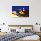 China, Badaling, Grote Muur, uitzicht op Canvas Afdruk (Insitu (Slaapkamer))