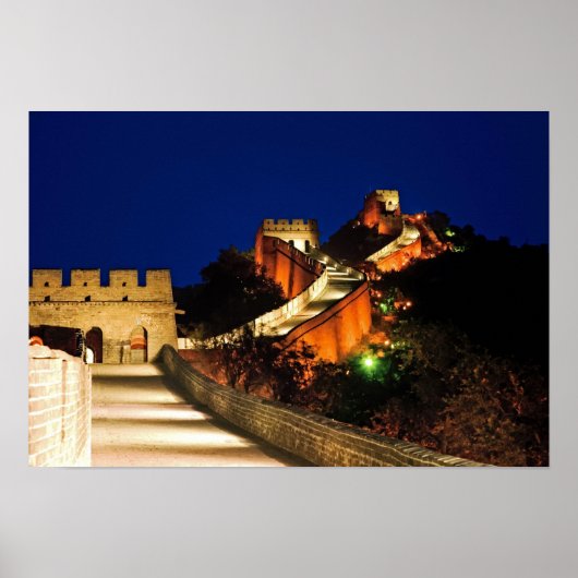 China, Badaling, Grote Muur, uitzicht op Poster (Voorkant)