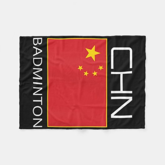 China Badminton Team Fan Gift Chinese atleet Chn Fleece Deken (Voorkant (Horizontaal))