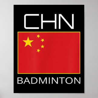 China Badminton Team Fan Gift Chinese atleet Chn Poster