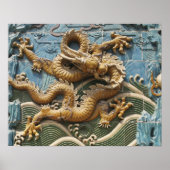 China, Beijing, Beihai Park, Nine Dragon Screen, Poster (Voorkant)