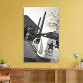 China, Beijing, district Chaoyang. Dashanzi 798 2 Canvas Afdruk (Insitu (Woonkamer))