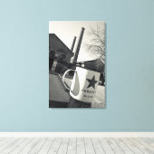 China, Beijing, district Chaoyang. Dashanzi 798 2 Canvas Afdruk (Insitu (Houten vloer))