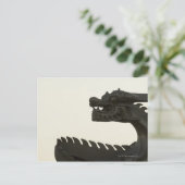 China, Beijing traditionele draak sculptuur Briefkaart (Staand voorkant)