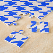 China Blauwe Houndstooth Legpuzzel (Zijkant)