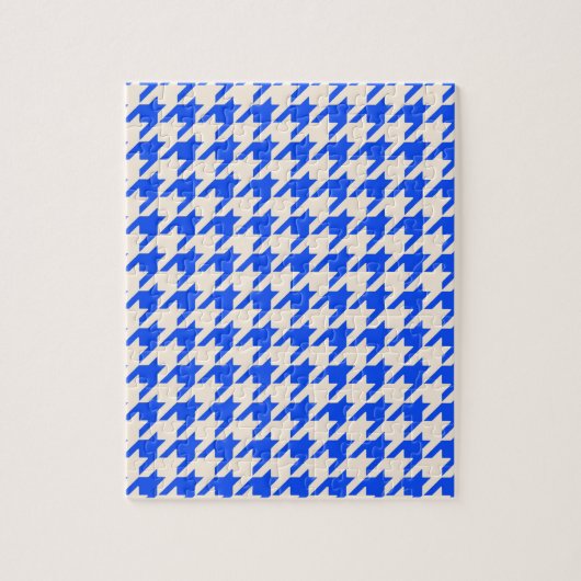 China Blauwe Houndstooth Legpuzzel (Verticaal)
