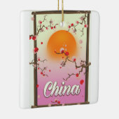 China Bloesem Zonsondergang Keramisch Ornament (Rechts)