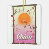 China Bloesem Zonsondergang Keramisch Ornament (Links)