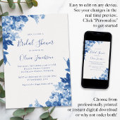 China Blue Floral Vrijgezellenfeest Kaart