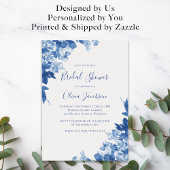 China Blue Floral Vrijgezellenfeest Kaart