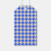 China Blue Houndstooth Cadeaulabel (Voorkant)