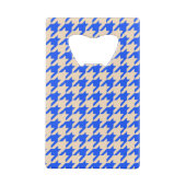 China Blue Houndstooth Creditkaart Flessenopener (Achterkant)