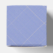 China Blue Houndstooth Favor Box Bedankdoosjes (Bovenkant)