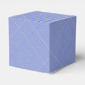 China Blue Houndstooth Favor Box Bedankdoosjes (Achterkant)