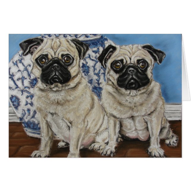 China Blue Pugs (Voorkant Horizontaal)