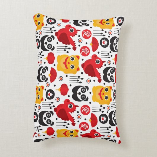 China boft kat, draak en panda accent kussen (Achterkant (Verticaal))