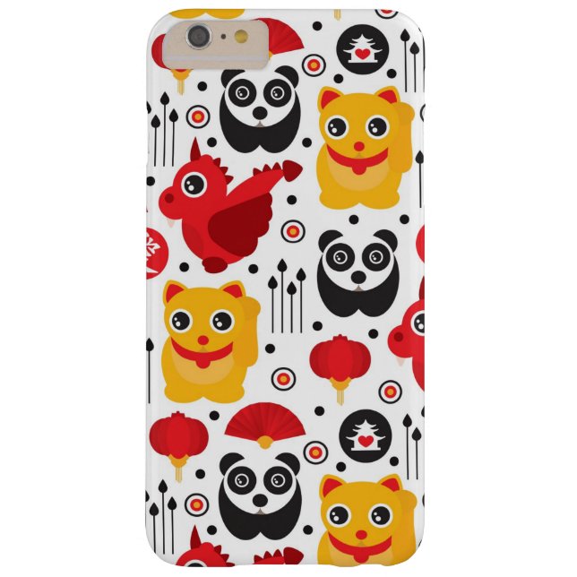China boft kat, draak en panda Case-Mate iPhone case (Achterkant)