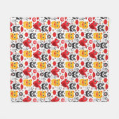 China boft kat, draak en panda fleece deken (Voorkant (Horizontaal))