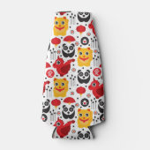 China boft kat, draak en panda flesjeskoeler (Voorkant)