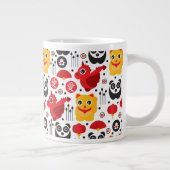 China boft kat, draak en panda grote koffiekop (Rechts)