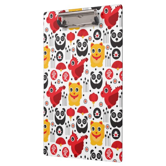 China boft kat, draak en panda klembord (Links)