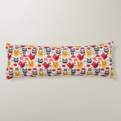 China boft kat, draak en panda lichaamskussen (Achterkant)