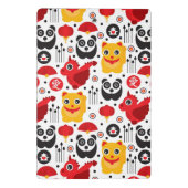 China boft kat, draak en panda mini klembord (Achterkant)