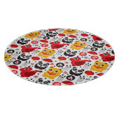 China boft kat, draak en panda snijplank (Hoek)