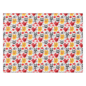 China boft kat, draak en panda tafelkleed (Voorkant (Horizontaal))