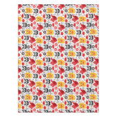 China boft kat, draak en panda tafelkleed (Voorkant)