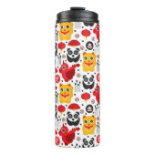 China boft kat, draak en panda thermosbeker (Voorkant)