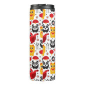 China boft kat, draak en panda thermosbeker (Achterkant)