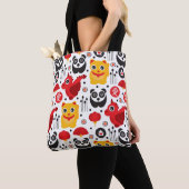 China boft kat, draak en panda tote bag (Dichtbij)