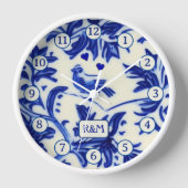 China Bord schilderen - Vogel zingelen - Blauw & c (Voorkant)