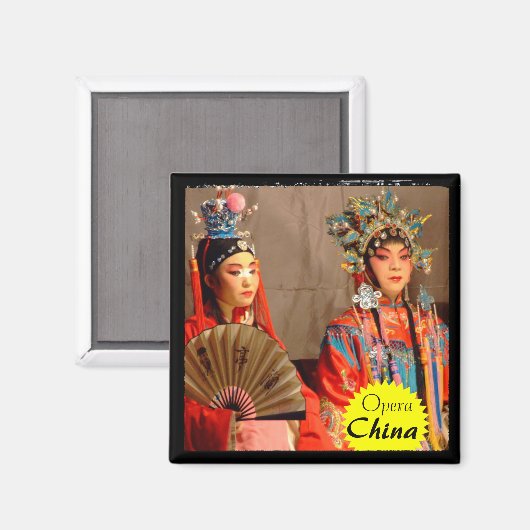China, Chengdu, Traditionele Chinese Opera (Magnet Magneet (Voorkant / Achterkant)