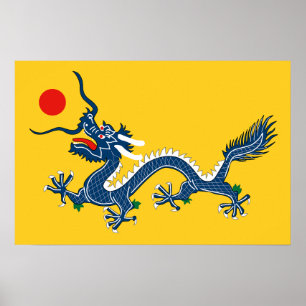 China Chinese Drakenvlag Qing-dynastie Poster
