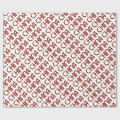 China Chinese vlag Colors Typografie Cadeaupapier (Vlak)