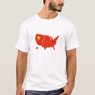 China Chinese vlag in Verenigde Staten T-shirt