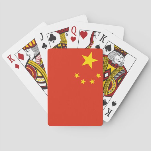 China (Chinese) Vlag Pokerkaarten (Achterkant)
