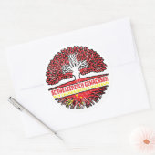 China Chinesisch Schweizer Schweiz Baum Wurzel Ronde Sticker (Envelop)