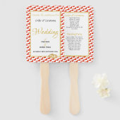 CHINA Christelijk 礼 programma voor aangepaste 婚 Handwaaier (Voorkant en achterkant)